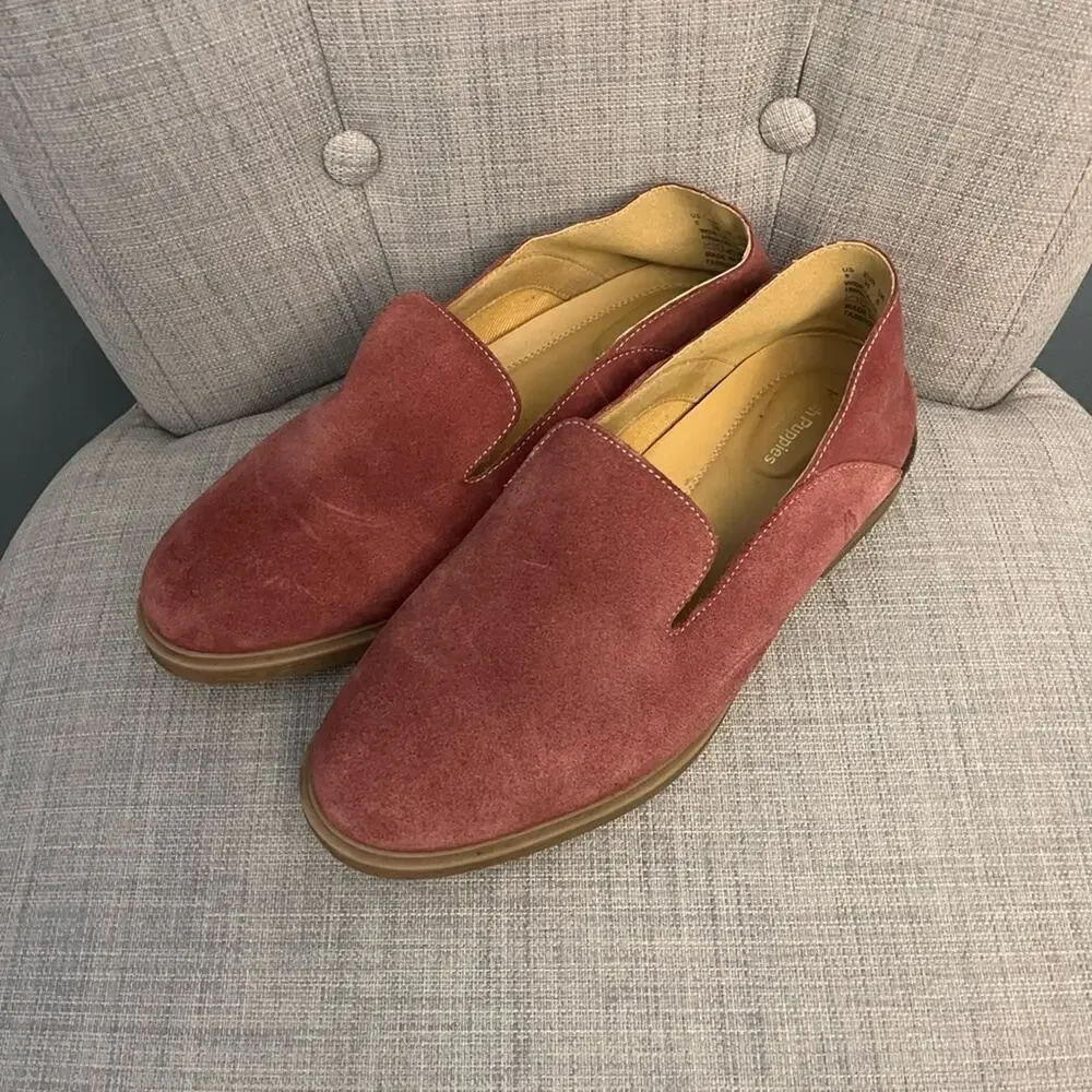 Hush Puppies Red Suede Loafers